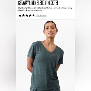 NWT Athleta Short Sleeve V-Neck Tee